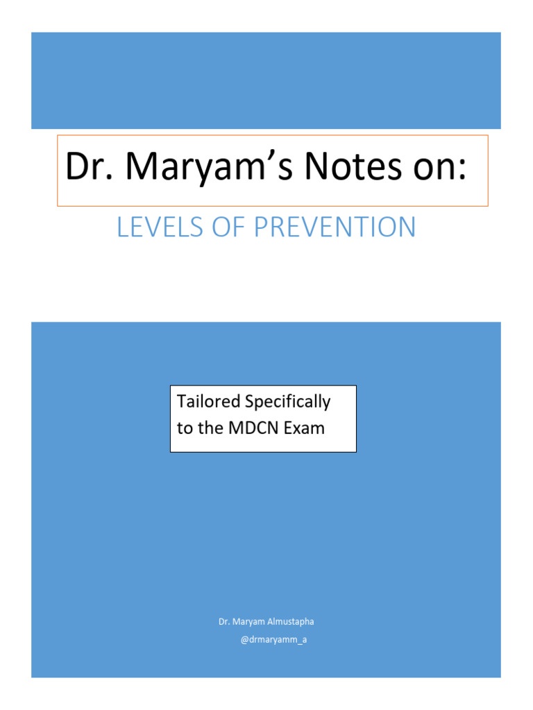 Levels of Disease Prevention Strategies | PDF | Preventive Healthcare ...