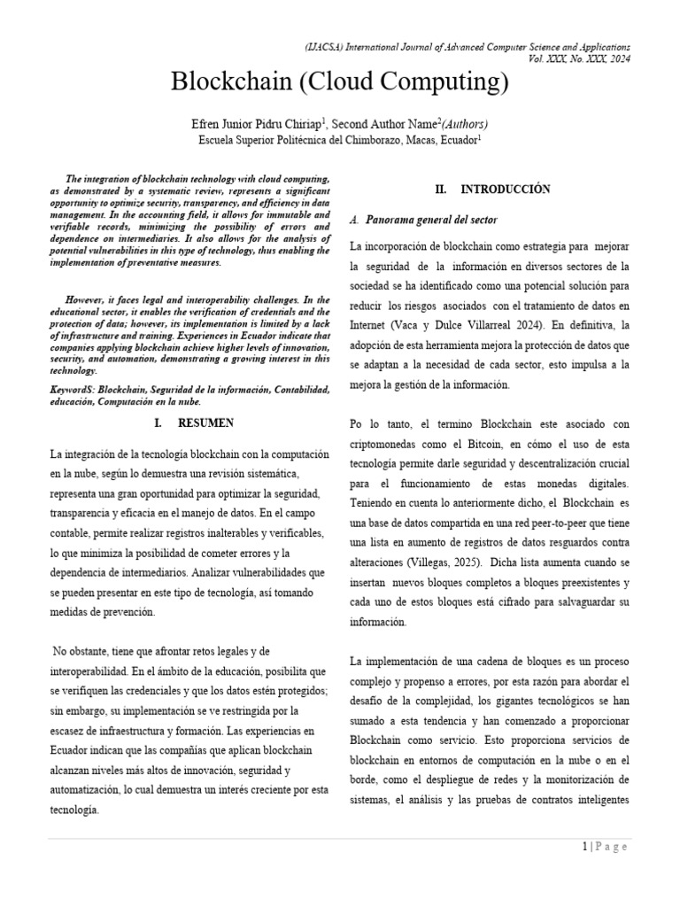 Blockchain y Cloud: Seguridad y Retos | PDF | Computación en la nube ...