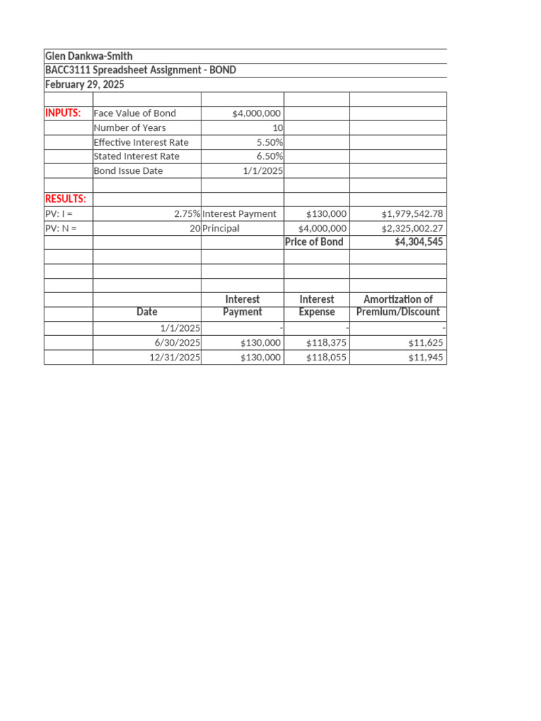 Bond & Mortgage Case Study Assignment | PDF