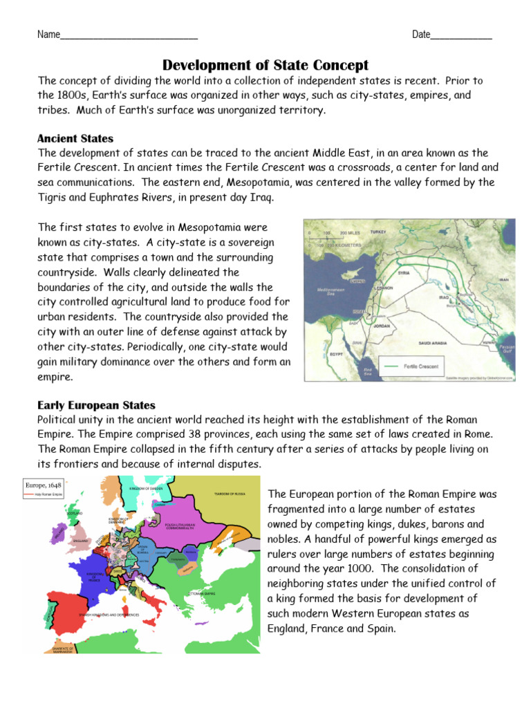 Development of State Concept WS To Submit | PDF | Imperialism | Fertile ...
