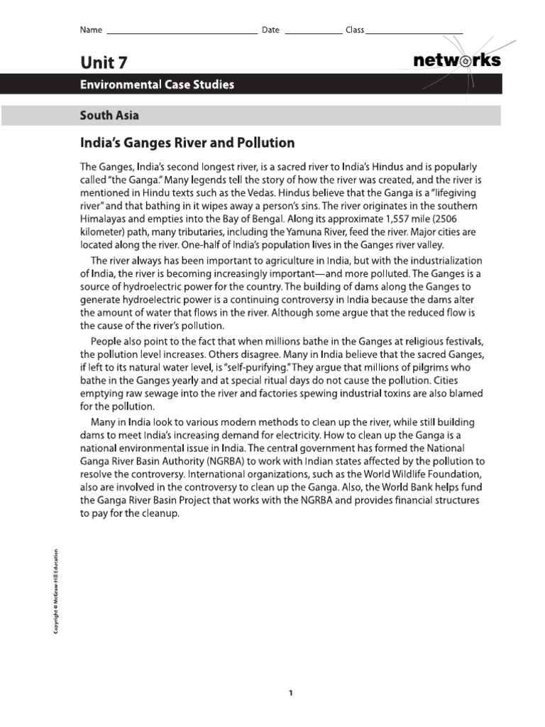 Case Studies India Ganges River | PDF