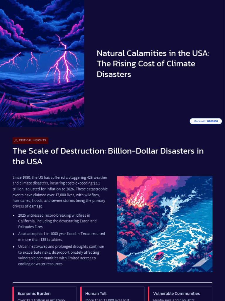 Natural Calamities in The USA The Rising Cost of Climate Disasters ...