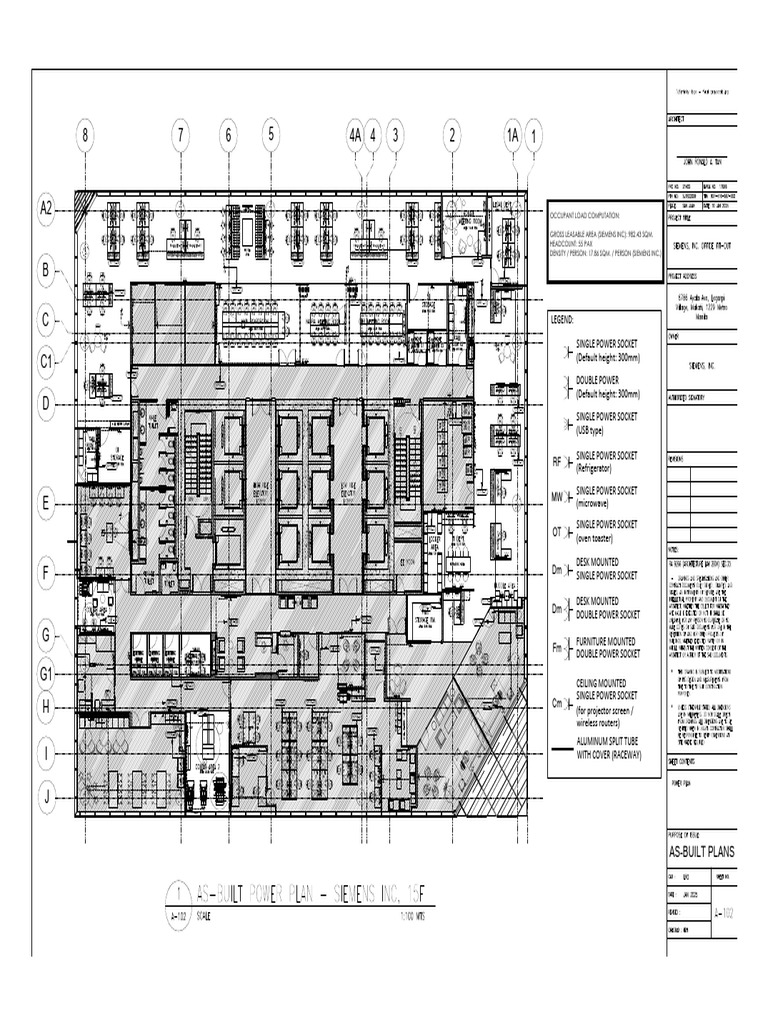 Siemens - As-Built Power Layout | PDF