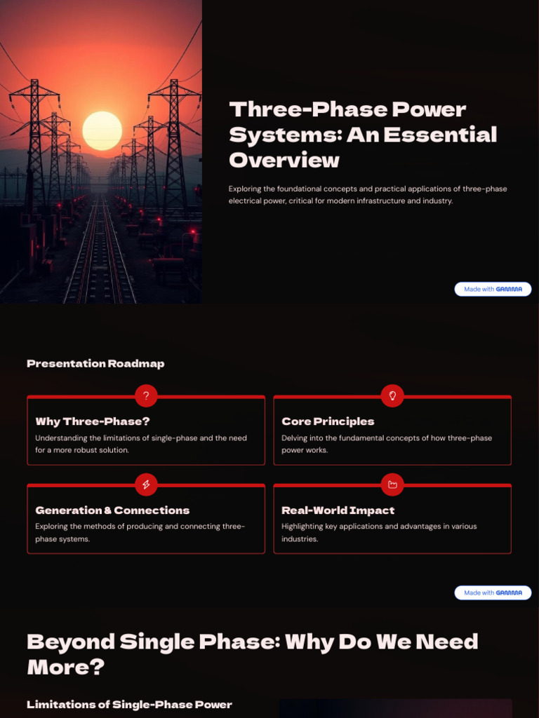 Three-Phase Power Systems Overview | PDF | Power (Physics) | Physical ...