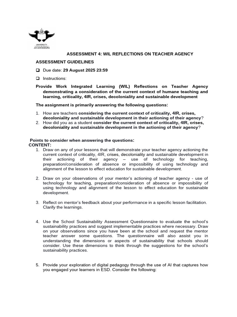 Teacher Agency in WIL Reflections | PDF | Teachers | Mentorship