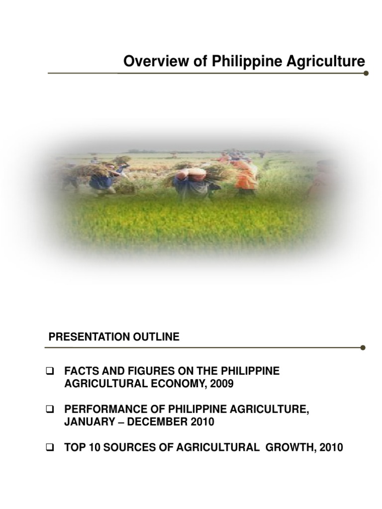 Philippine Agriculture Overview 2010 | PDF | Philippines | Agriculture