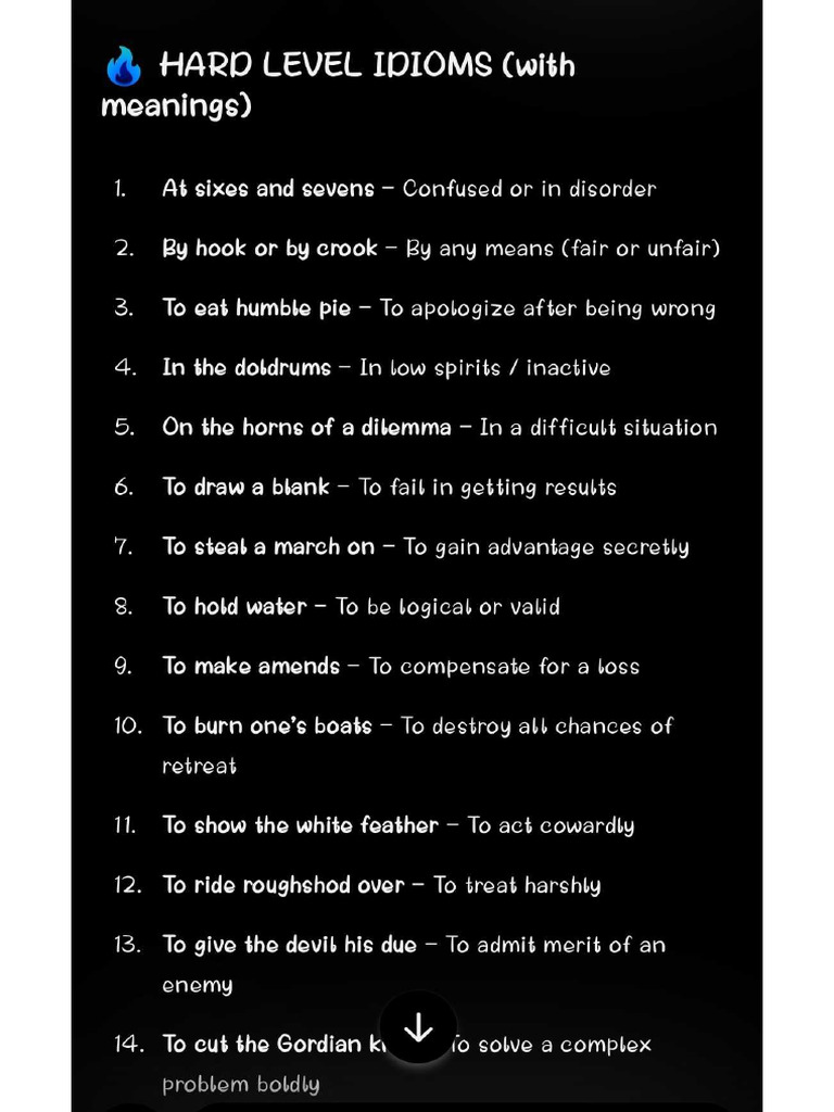 Idoms | PDF