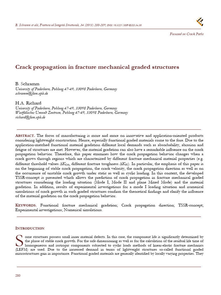 Crack Propagation in Graded Structures | PDF | Fracture Mechanics ...