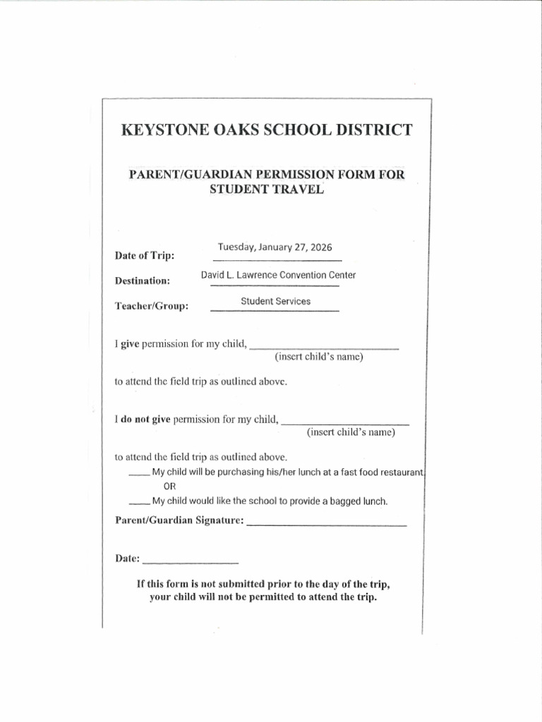 Nacac College Fair Field Trip Permission Form (2026) | PDF