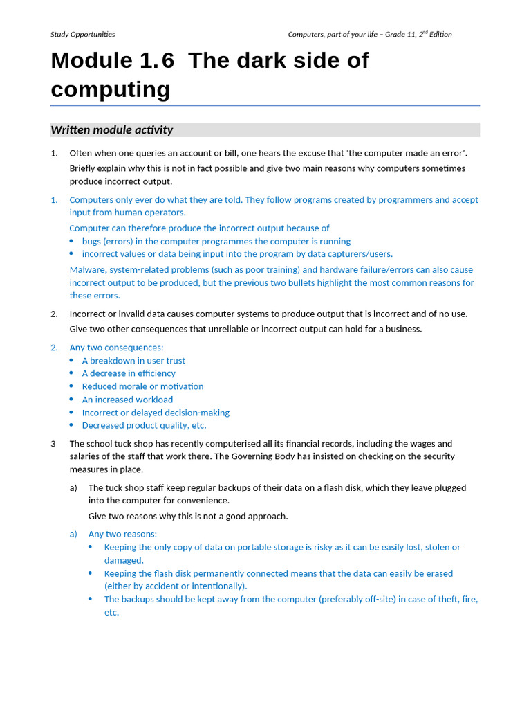 Understanding Computer Errors and Security | PDF | Social Engineering ...