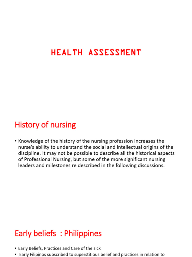 Evolution of Nursing Roles in Health Assessment | PDF | Nursing ...