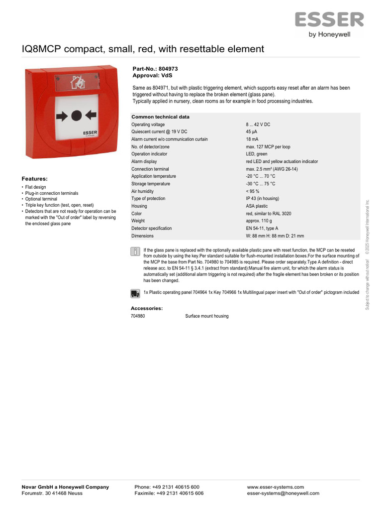 804973 - IQ8MCP Compact Small Red With Resettable Element (1) | PDF ...