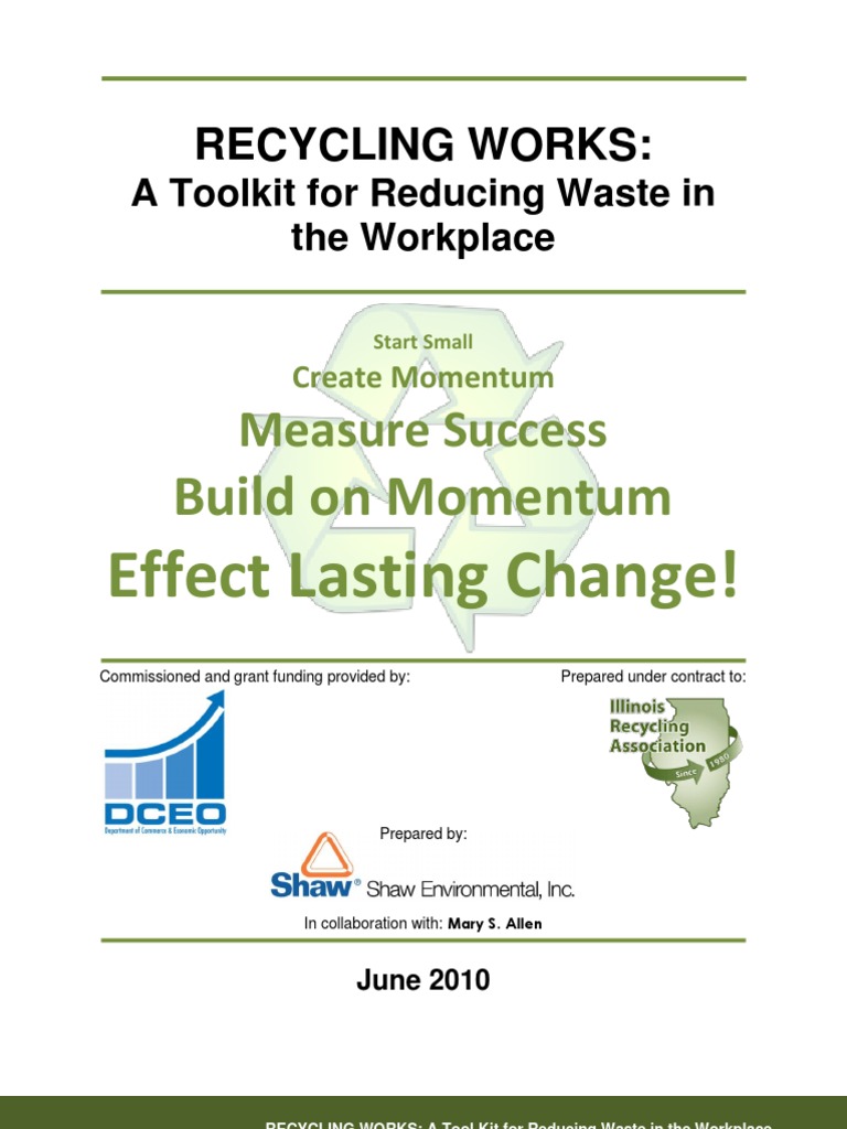 Workplace Waste Reduction Toolkit | PDF