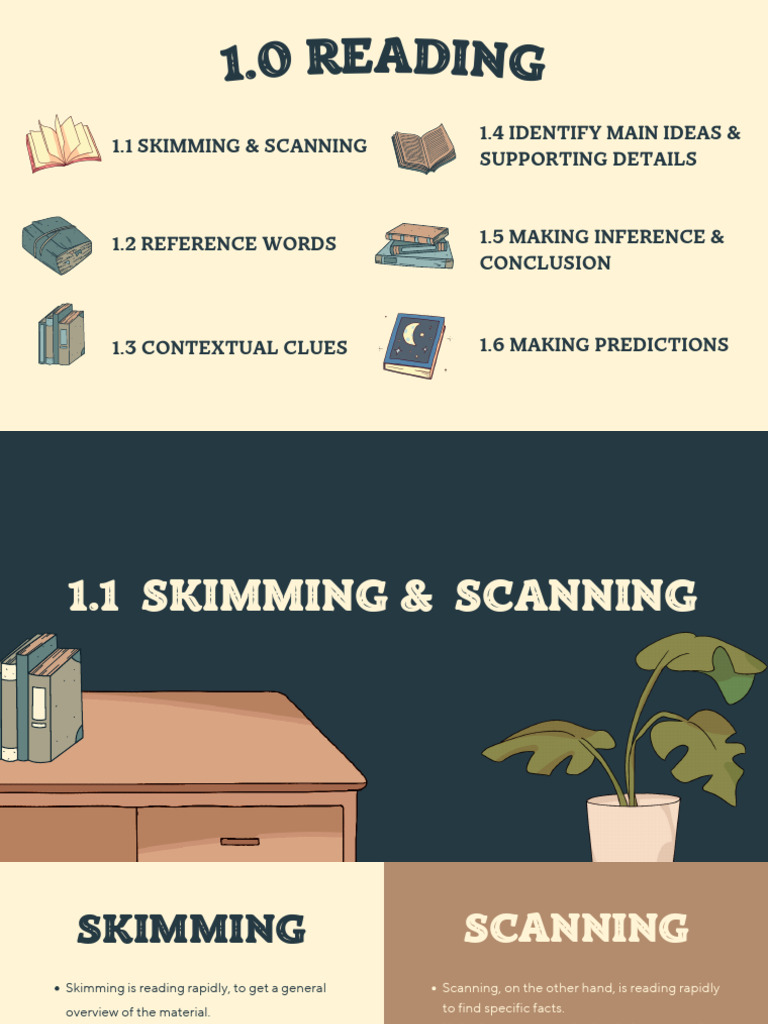 Skimming and Scanning Techniques | PDF