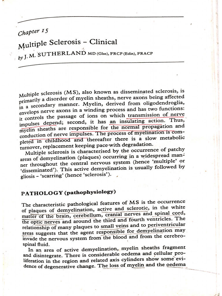 Multiple Sclerosis | PDF