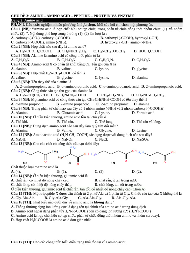 Aminoacid Hs | PDF