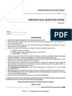 XAT 2012 QuestionPaper With Answer Key