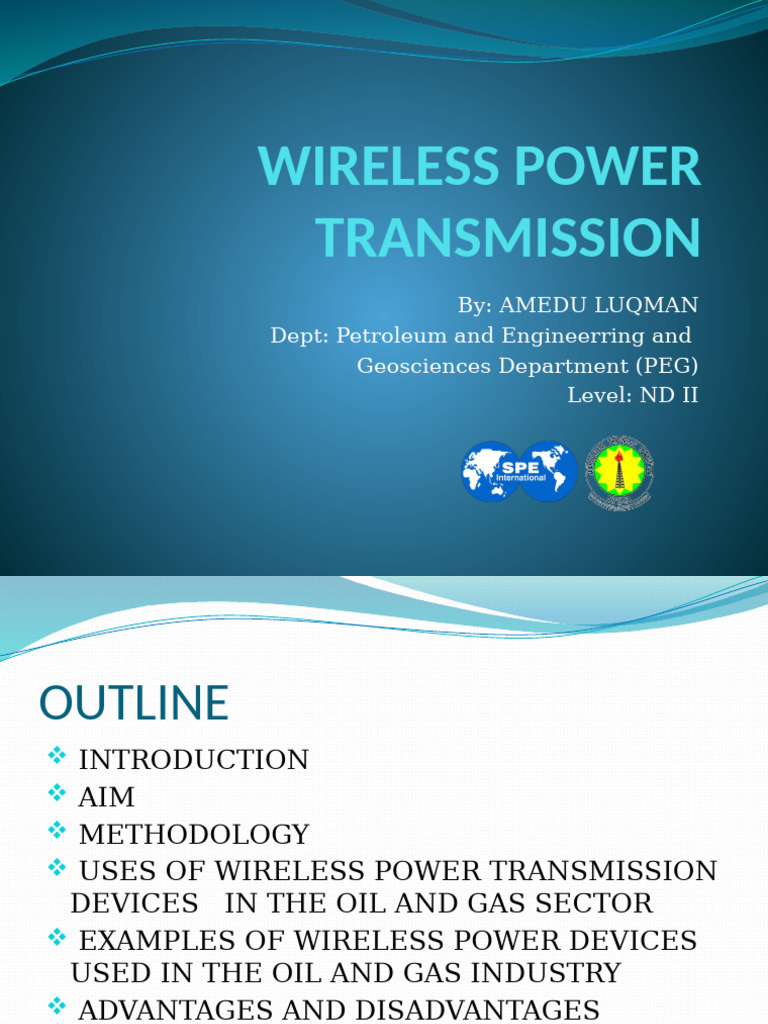 Wireless Power Transmission Presentation | PDF | Wireless | Electric ...