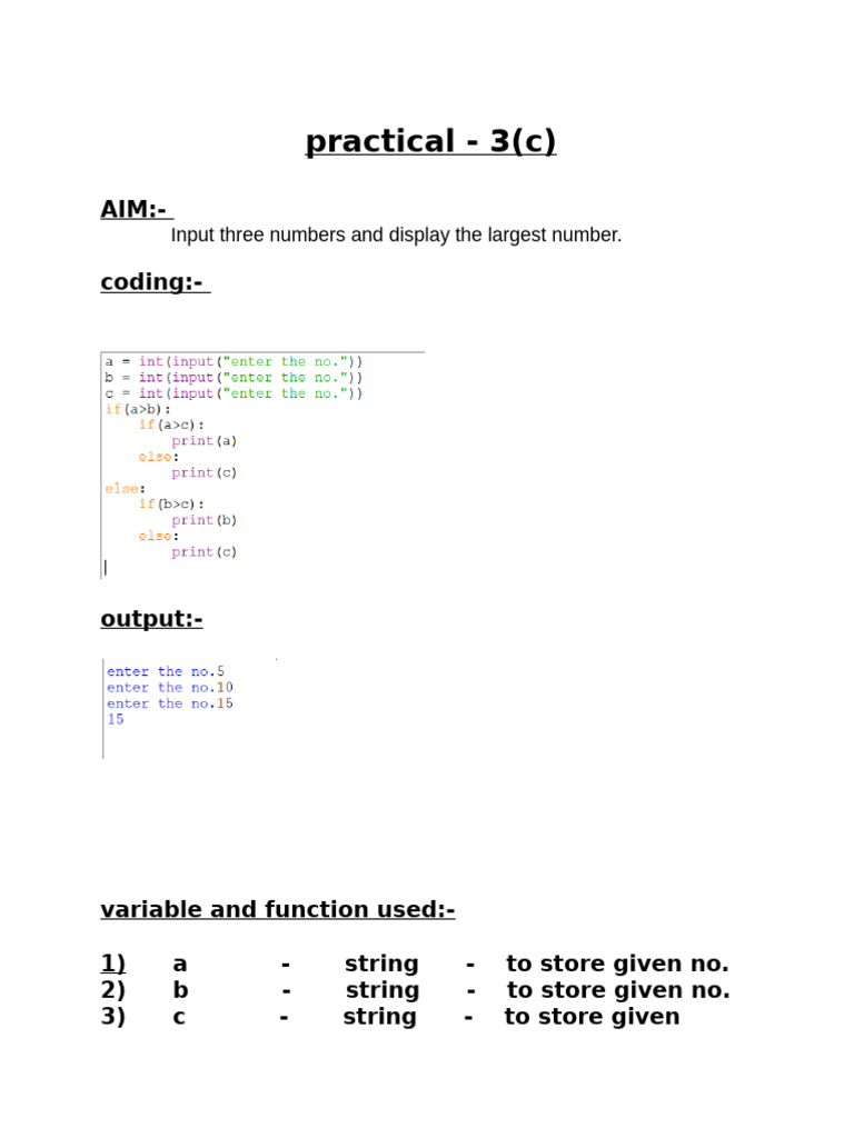Cs Practical 3 b | PDF