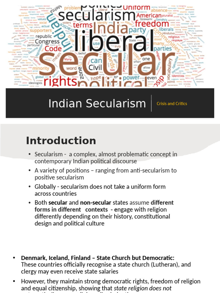 Indian Secularism: Crisis and Critique | PDF | Secularism | Minority Group