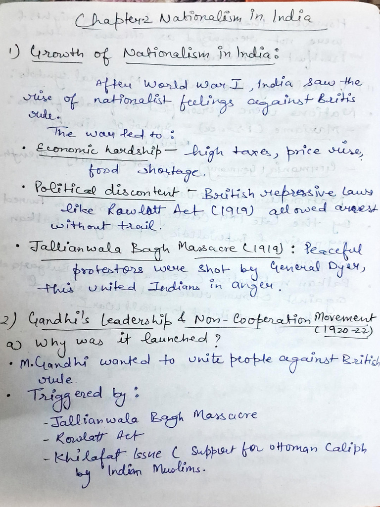 Growth of Nationalism in India | PDF