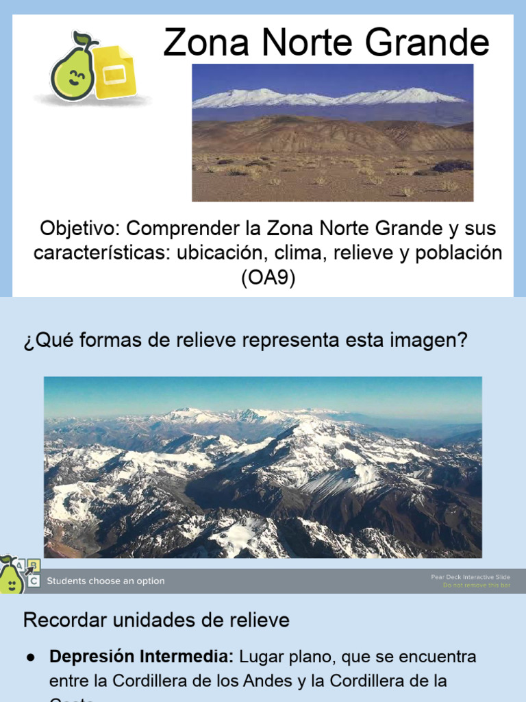 Características de la Zona Norte Grande | PDF | Andes | Ciencias de la ...