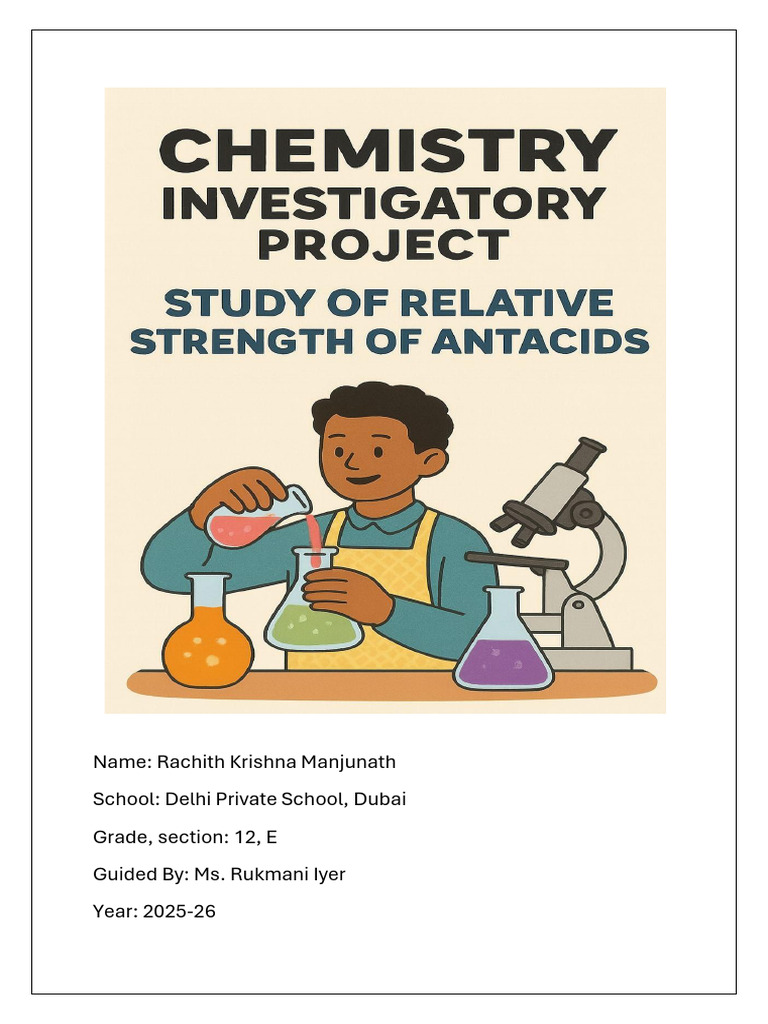 Antacid Strength Experiment Project | PDF | Acid | Stomach