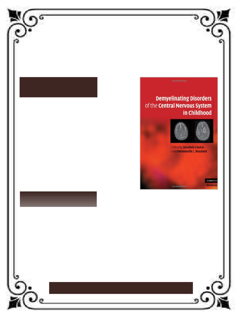 Demyelinating Disorders of the Central Nervous System in Childhood 1st ...