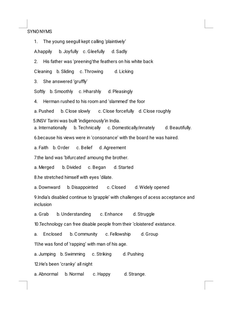 Xth One Word Questions | PDF | Random Access Memory