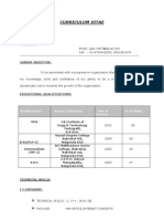 Curriculum Vitae: Qualifications Board/ University Year of Passing % of Marks