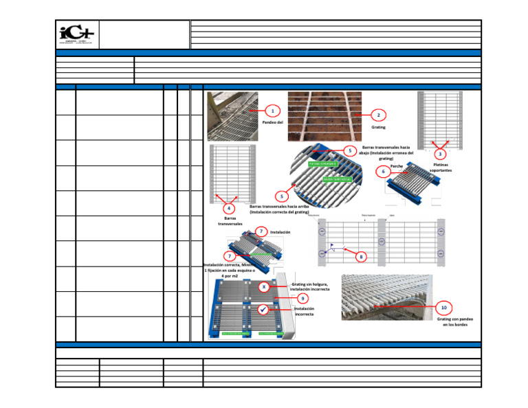 Lista de Revisión para Inspección de Gratings | PDF | Ingeniería ...