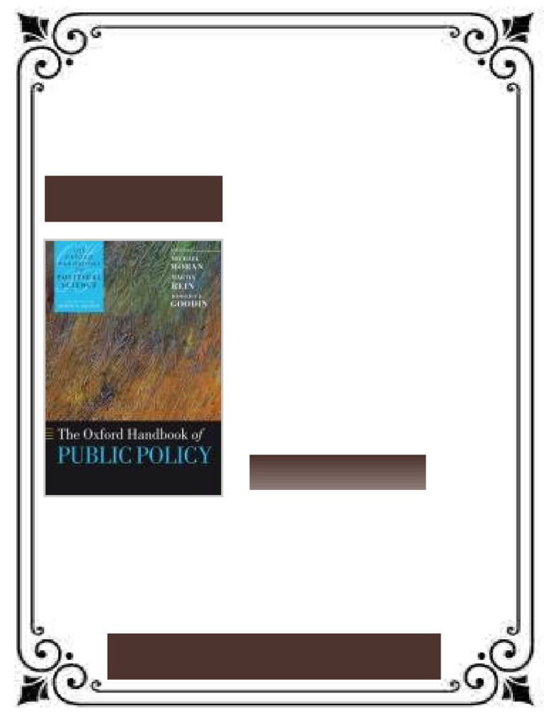 The Oxford Handbook of Public Policy The Oxford Handbooks of Political ...
