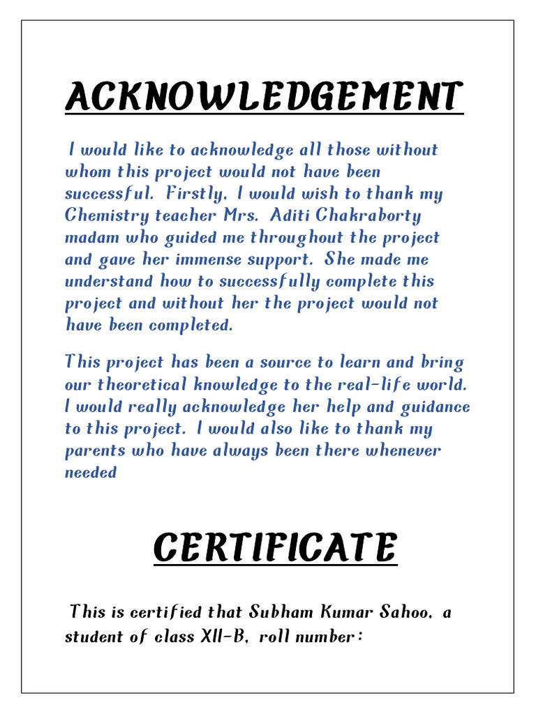 Acknowledgement | PDF