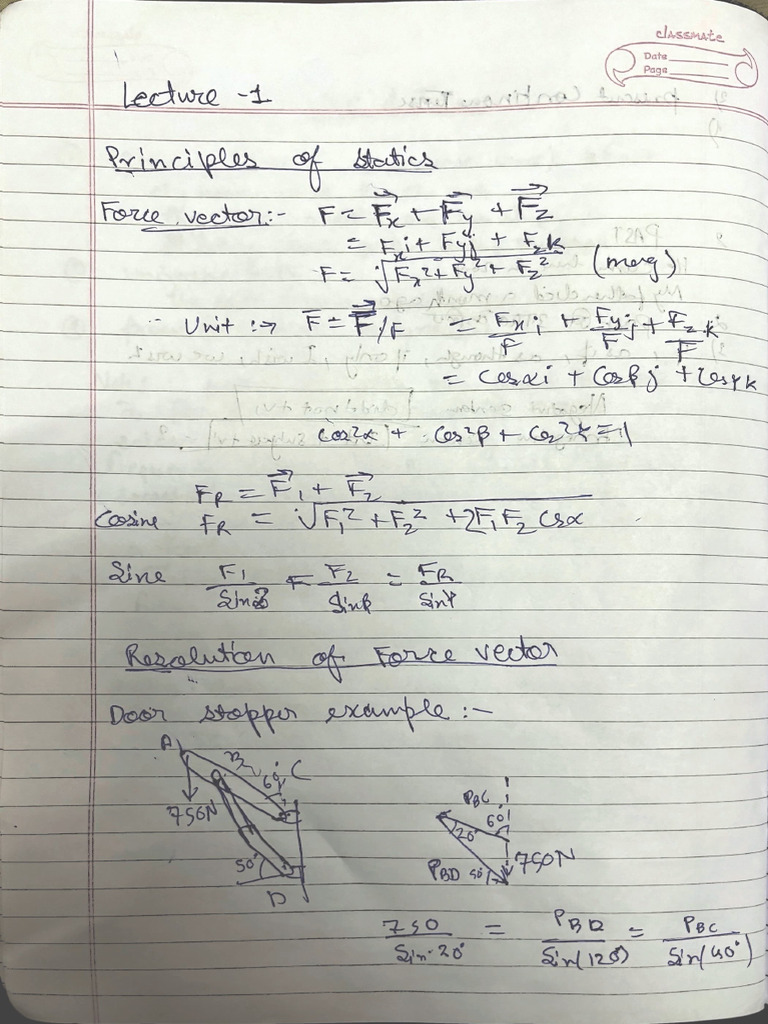Week 1 Notes ES 221 Ayush | PDF