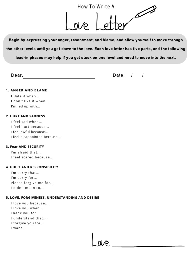 Writing a Love Letter Guide | PDF