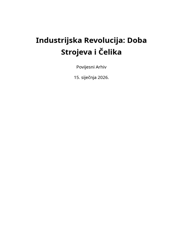 Industrijska Revolucija | PDF