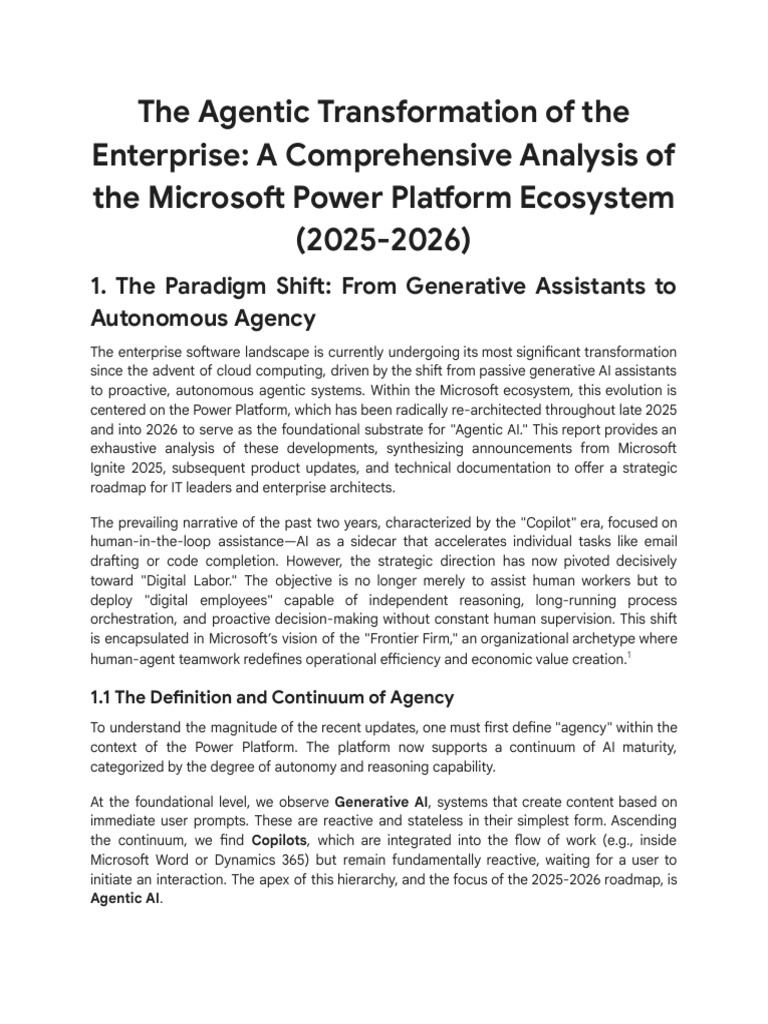 Microsoft Power Platform's Agentic AI Shift | PDF | Artificial ...