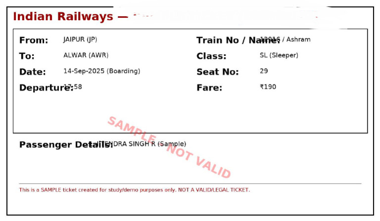 Sample Ticket | PDF