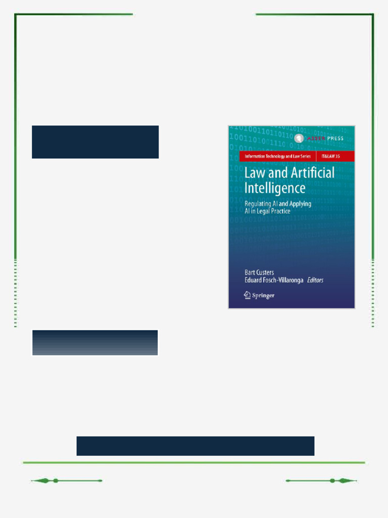 Law And Artificial Intelligence: Regulating AI And Applying AI In Legal ...