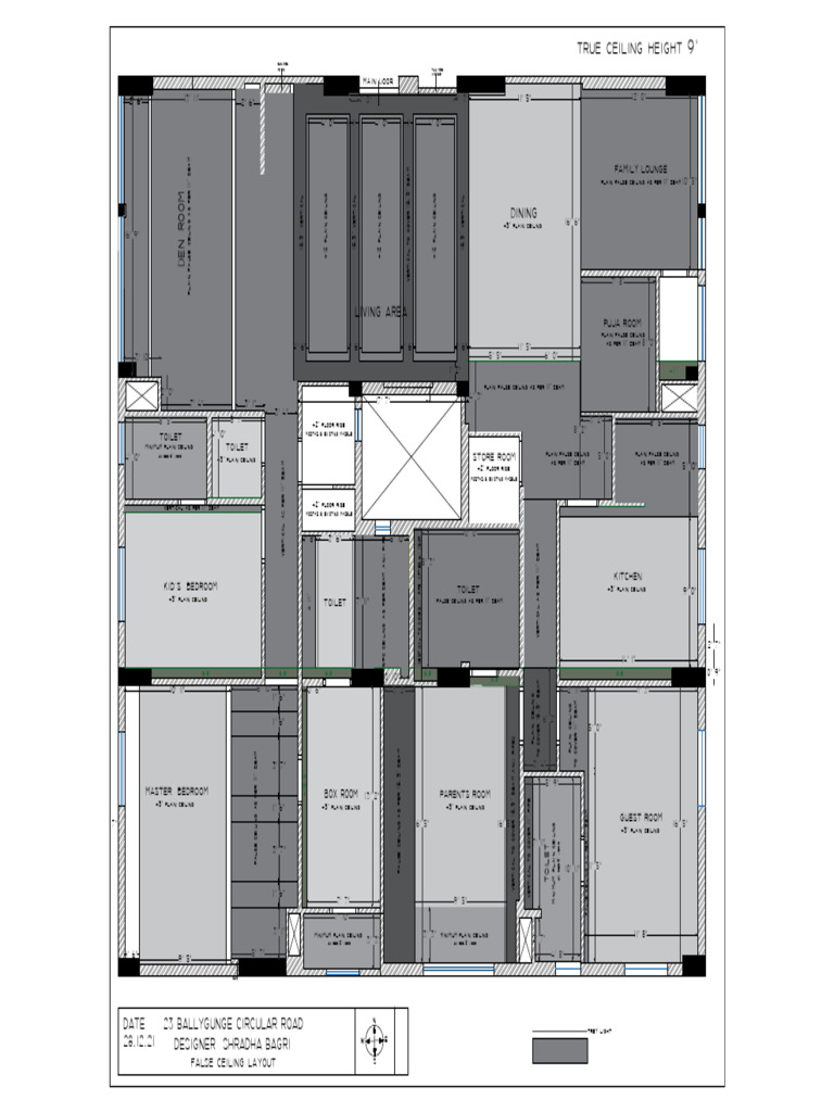 False Ceiling Layout Plan Details | PDF | Room | Home