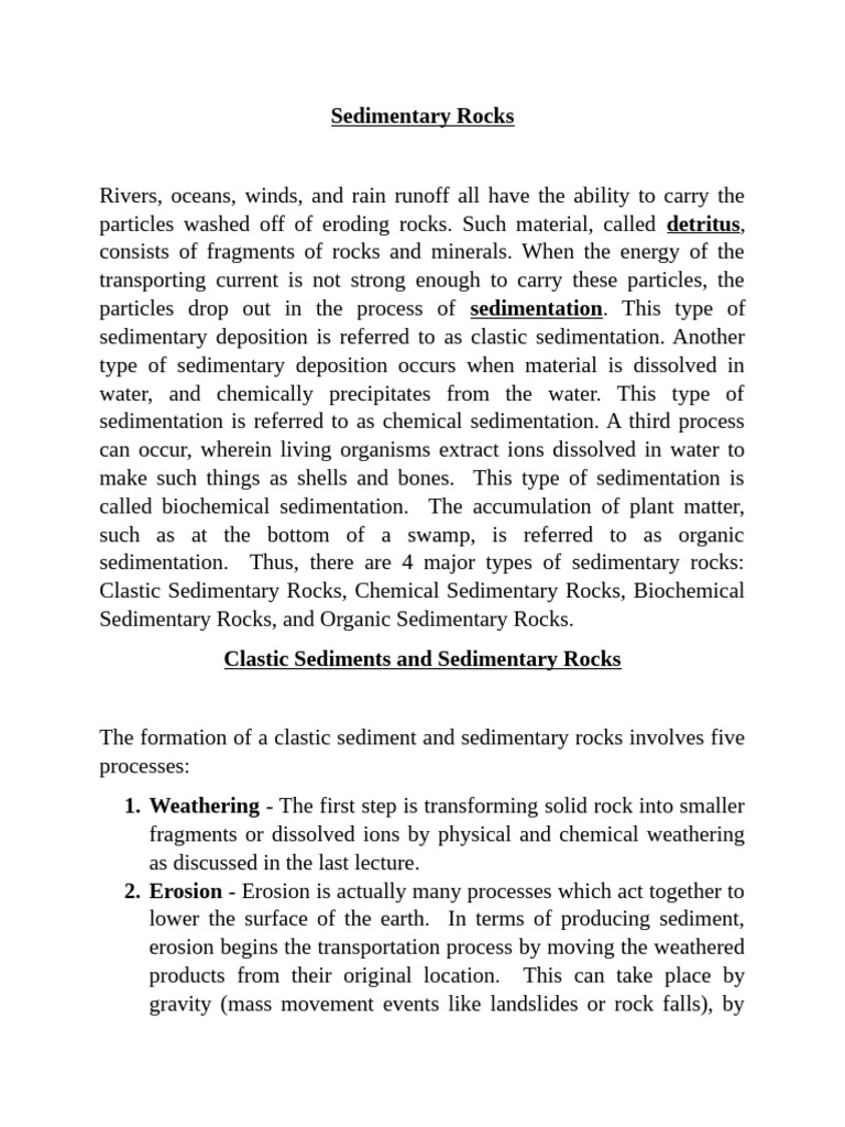 Lecture 3 Sedimentary Rocks 04032024 123714pm | PDF | Sedimentary Rock ...