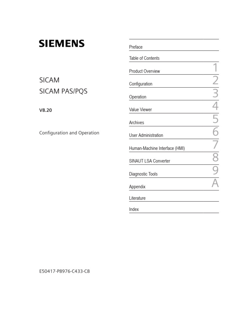 SICAM PAS/PQS V8.20 Manual Guide | PDF | Computer Network | Computer ...