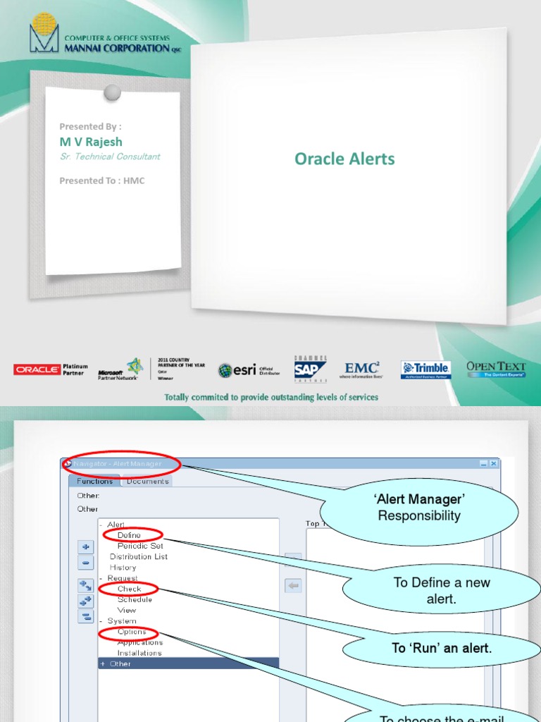 Overview of Oracle Alerts in R12 | PDF | Oracle Database | Email
