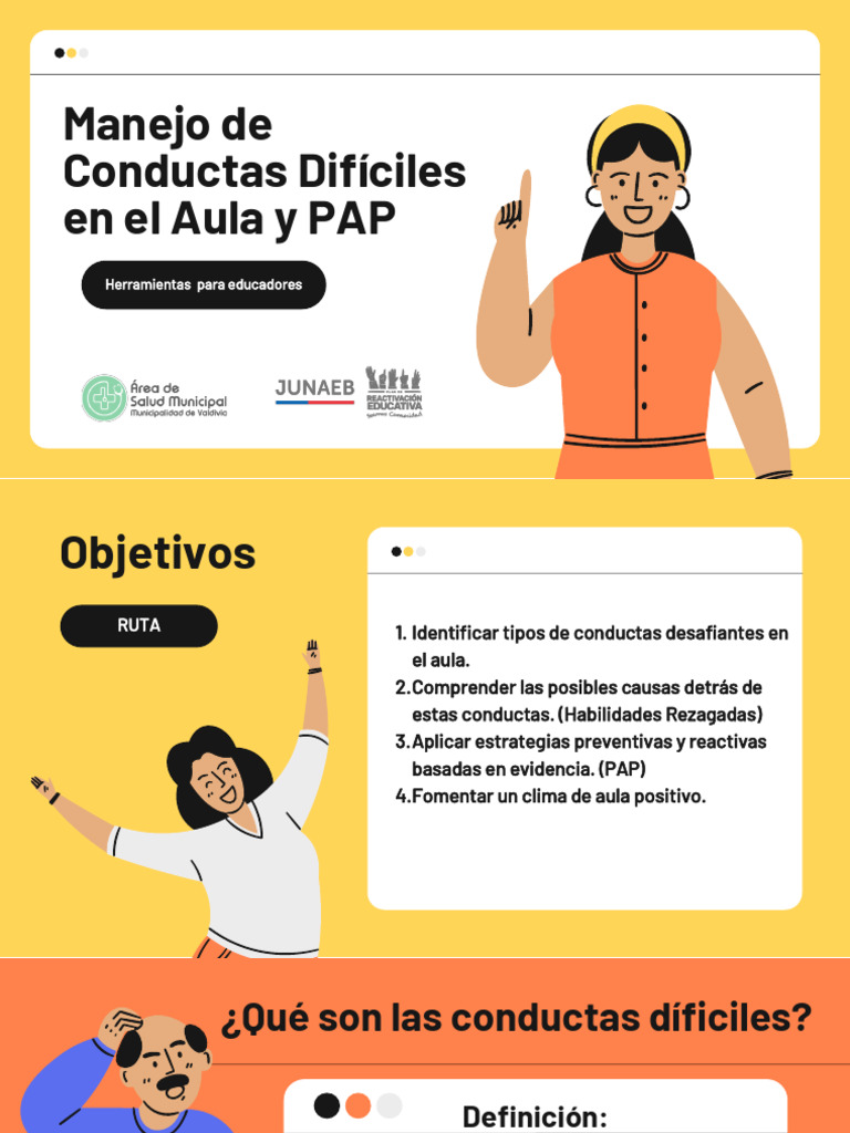 Manejo de Conductas Difíciles en el aula | PDF | Comportamiento | Salón ...