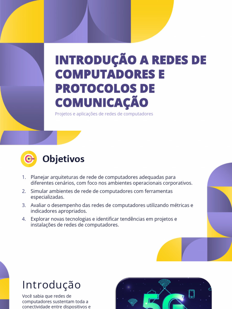Introdução a Redes de Computadores e Protocolos de Comunicação 4 Slide ...