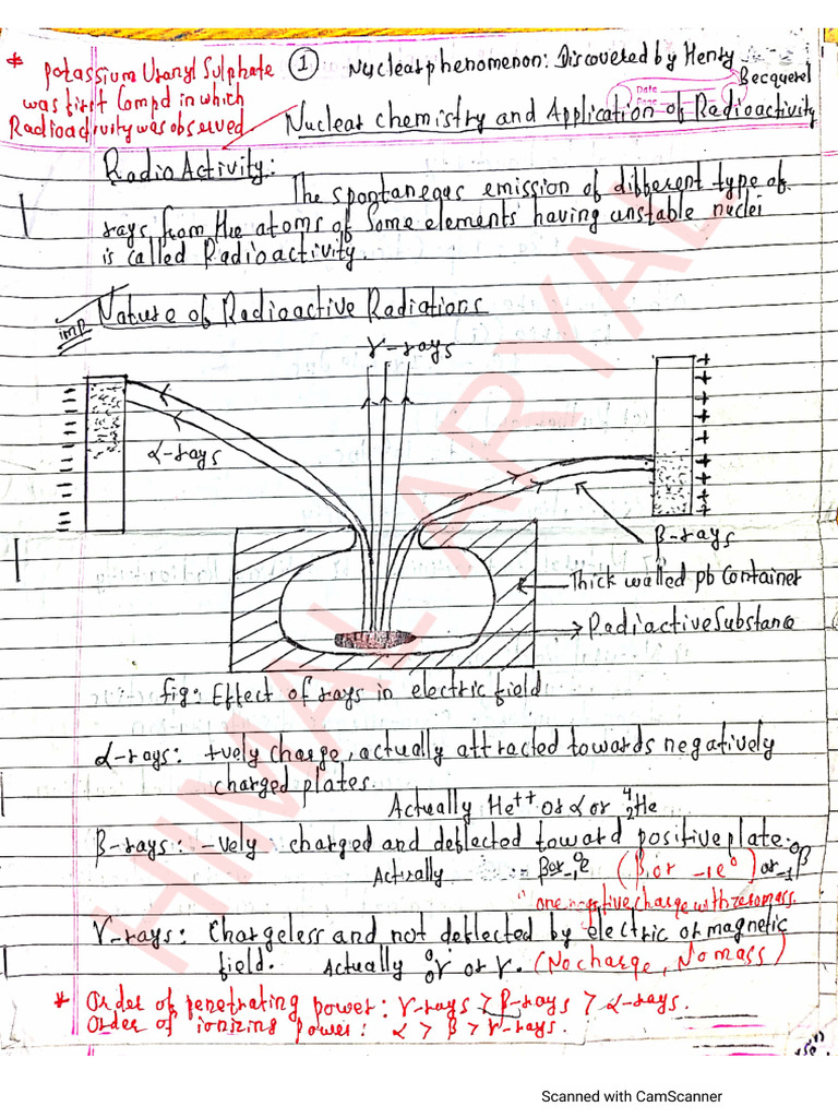Edited Nuclear Chemistry Note 1 | PDF