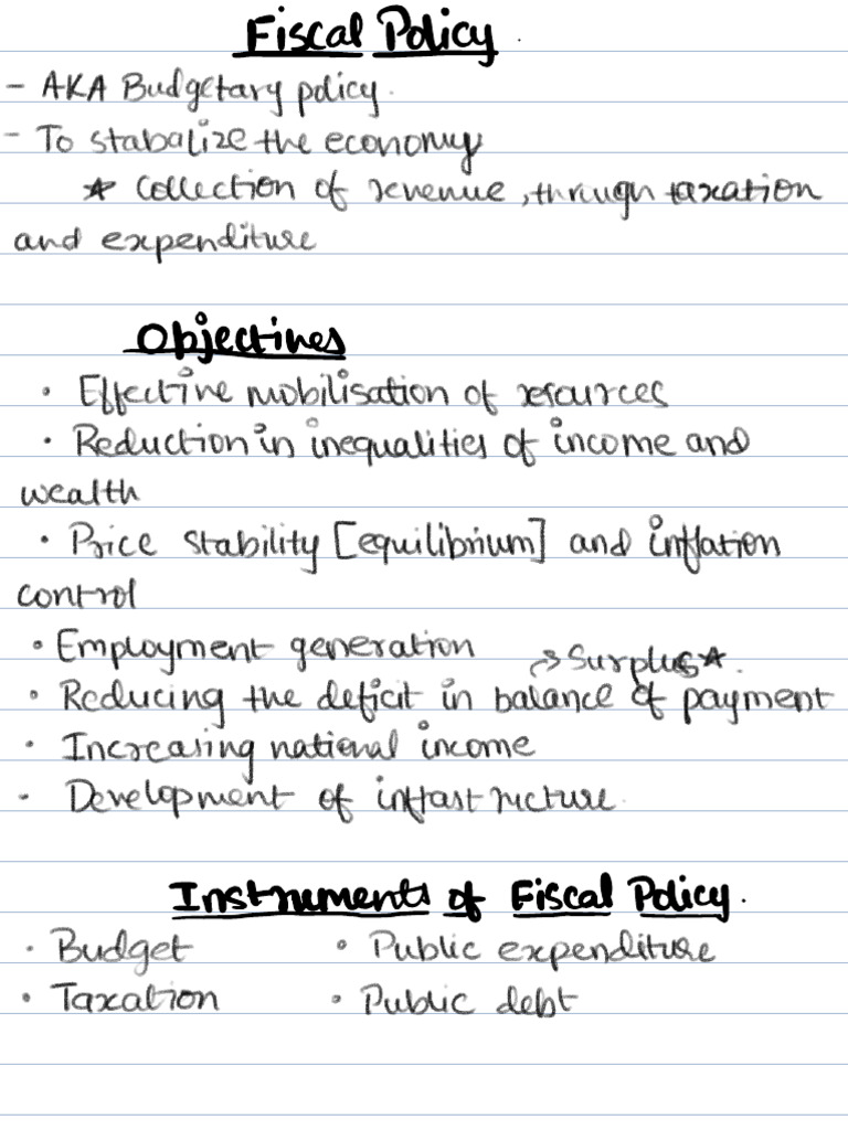 Fiscal Policy Notes | PDF