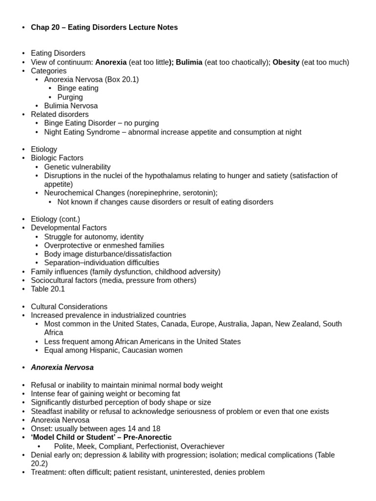 Understanding Eating Disorders: Types & Treatments | PDF | Anorexia ...