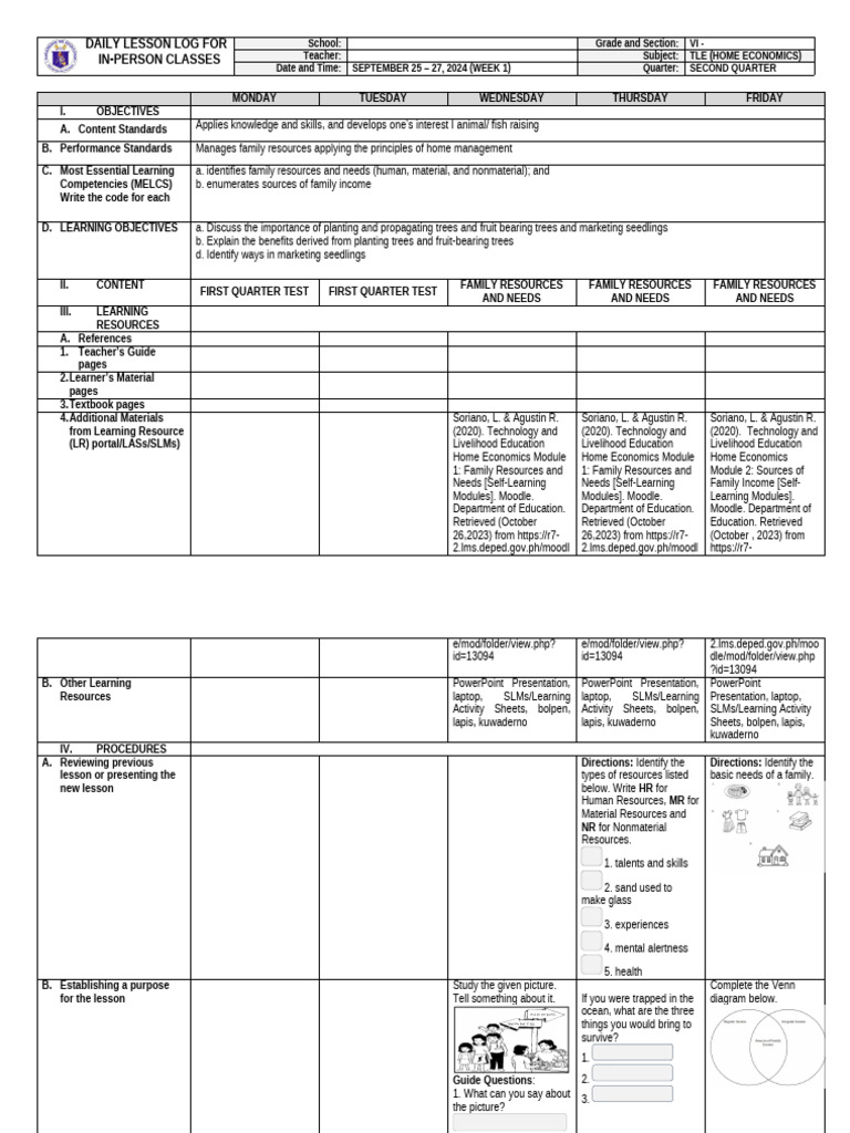 q2 Epp-he Dll Week 1 | PDF | Income | Salary