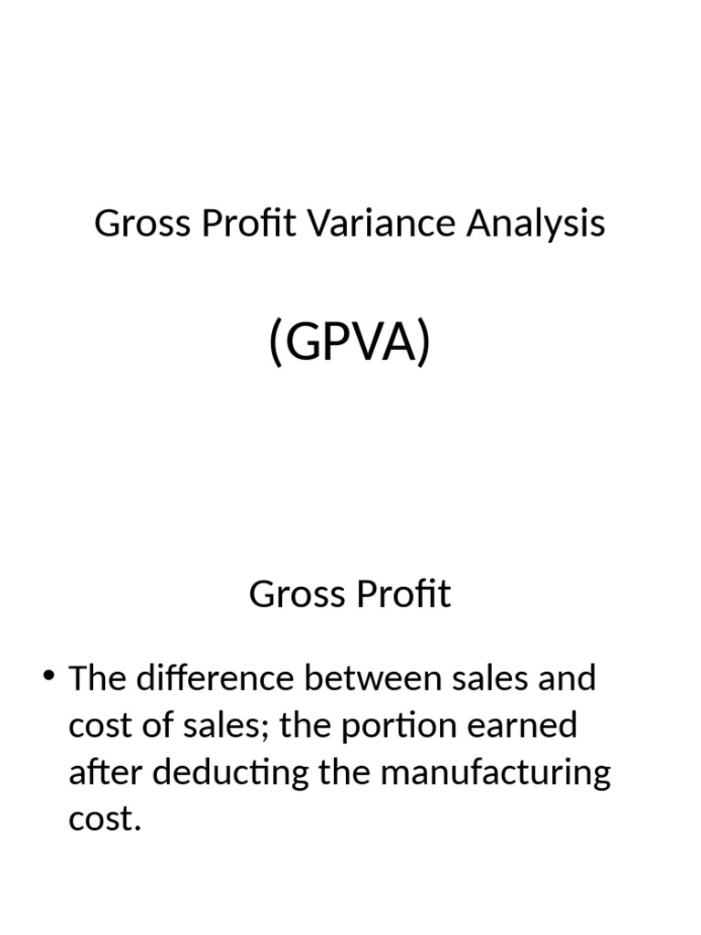 GrossProfitVarianceAnalysis_763755280400970 | PDF